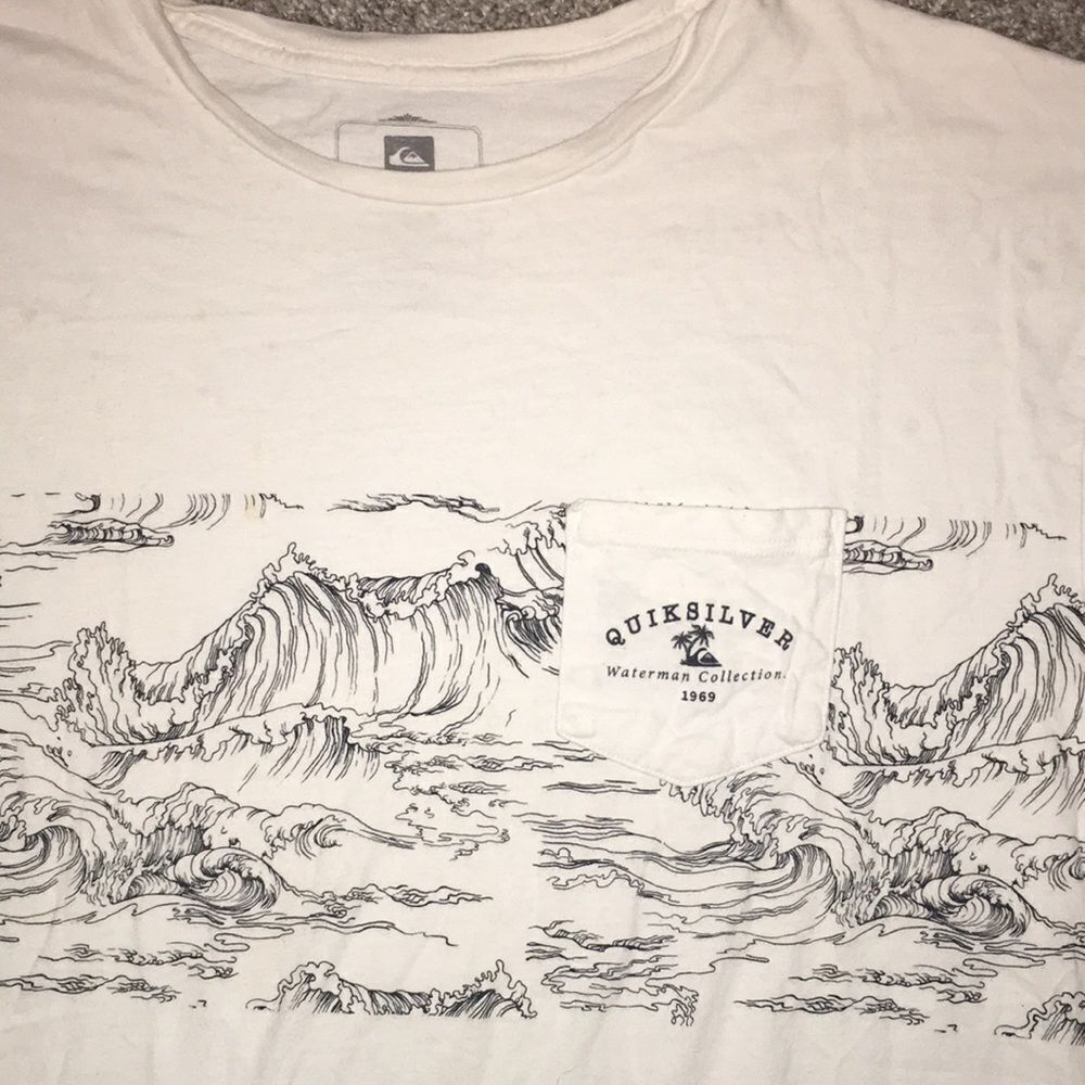 QUIKSILVER Men's Rare Graphic North Shore Waves 1969 Waterman Collection T-Shirt